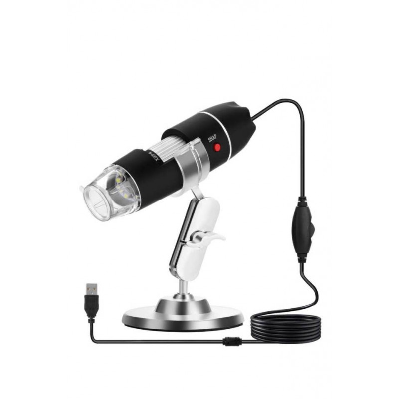 Microscop digital Go Smart, photo-video pentru PC,  focus 15-40 mm,USB, 8 x LED, factor de marime mare 500X,negru,doty
