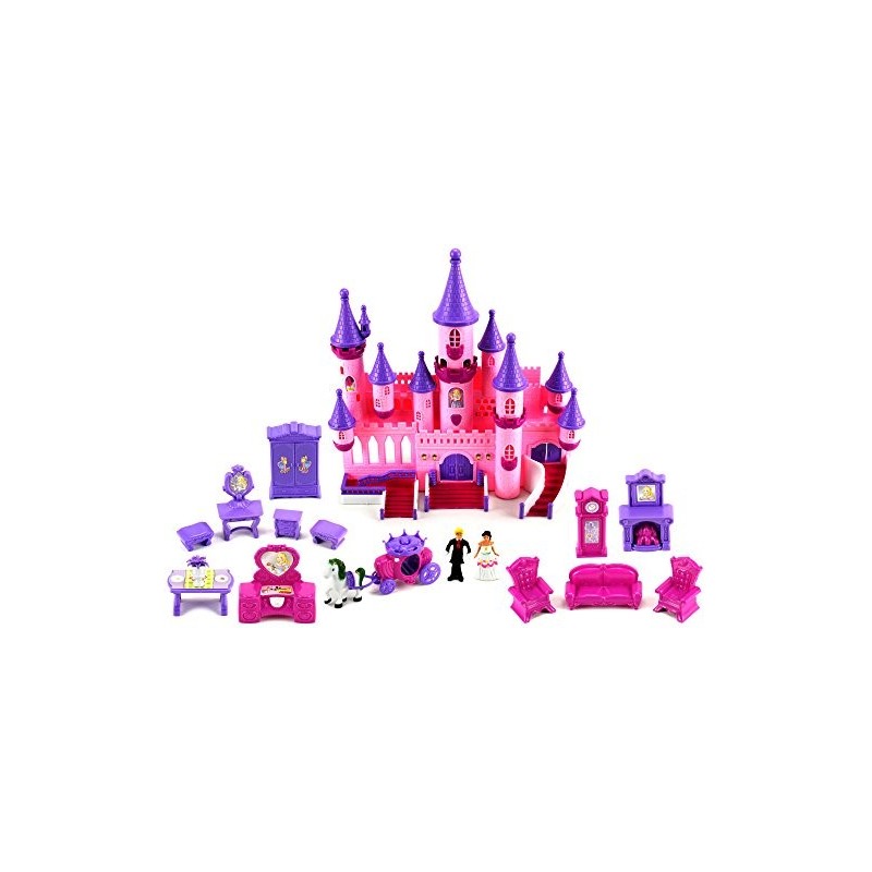 Castel de jucarie cu figurine si mobilier, efecte sonore si luminoase, My Dream Beauty, Doty