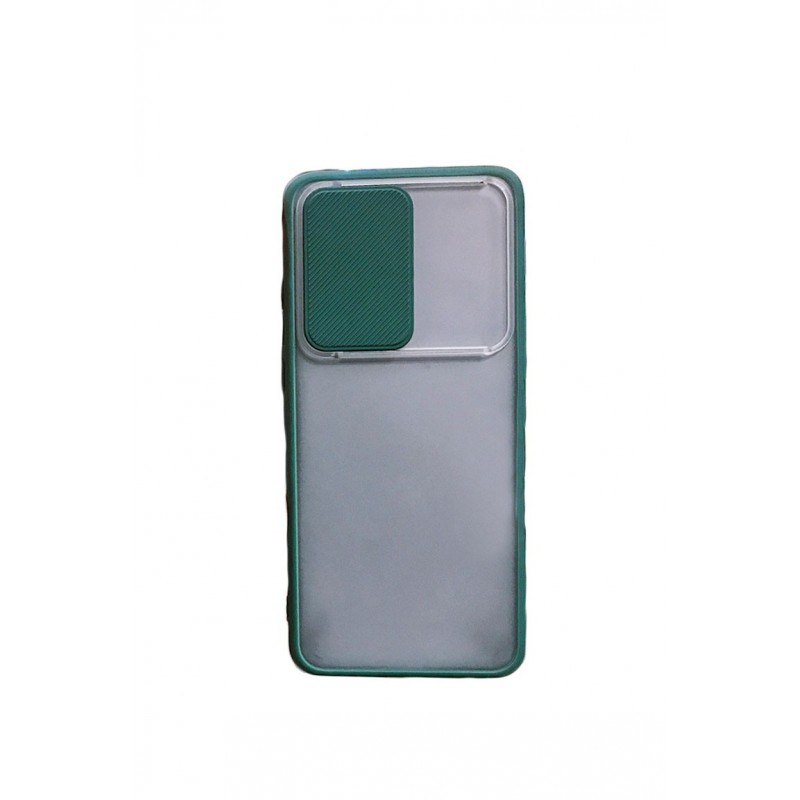 Husa pentru Samsung S20 Plus , 6.7 inch, subtire , material rezistent, capac glisant pentru protectia camerei, culoare verde inc