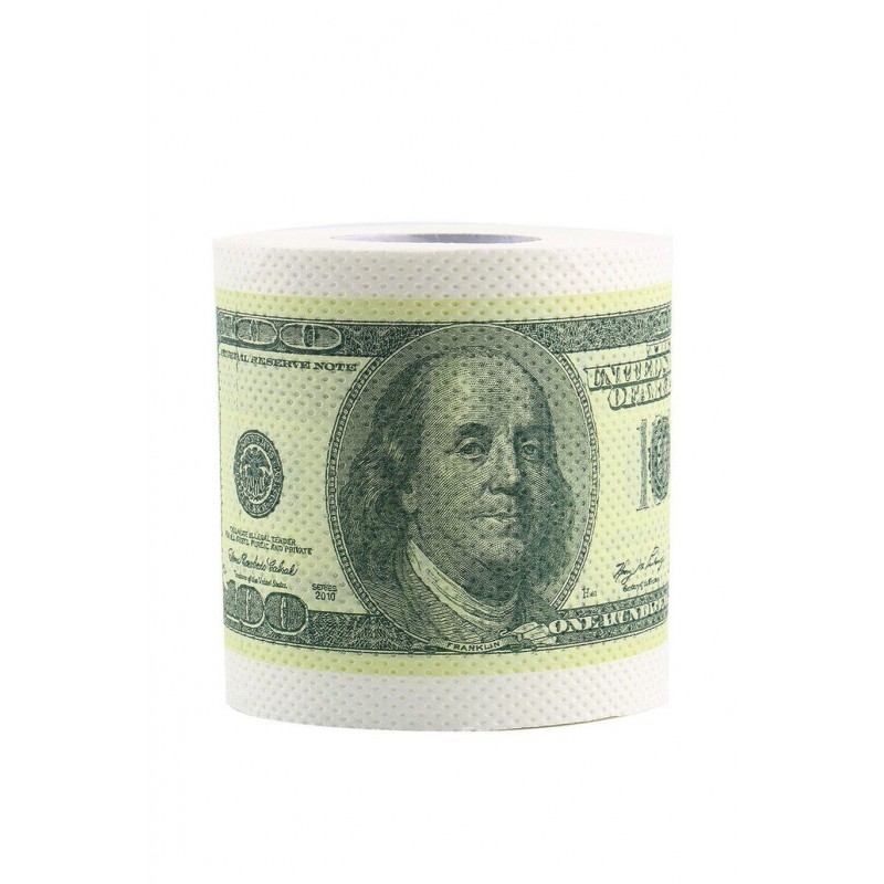 Hartie igienica , model dolari, rola de 30 m, alb/verde,doty
