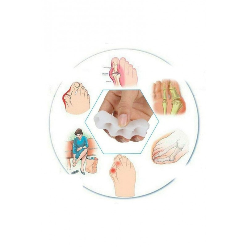 Suport corector ortopedic pentru degetele de la picioare,distantiere din silicon elastic si moale,reutilizabile,marime universal