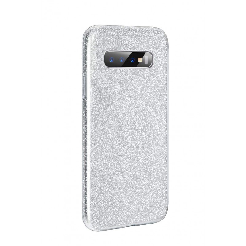Husa pentru Samsung Galaxy S10E  ,Bling Sparklyn, cu Glitter, argintiu