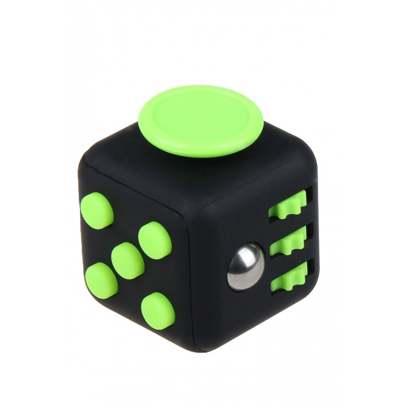 Cub senzorial CubeFren', antistress,negru/verde