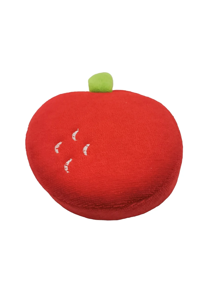 Burete de baie AppleBath, forma mar, cu 2 fete, microfibra si in, efect exfoliant, 10 cm, rosu, Doty®️ – imagine 4