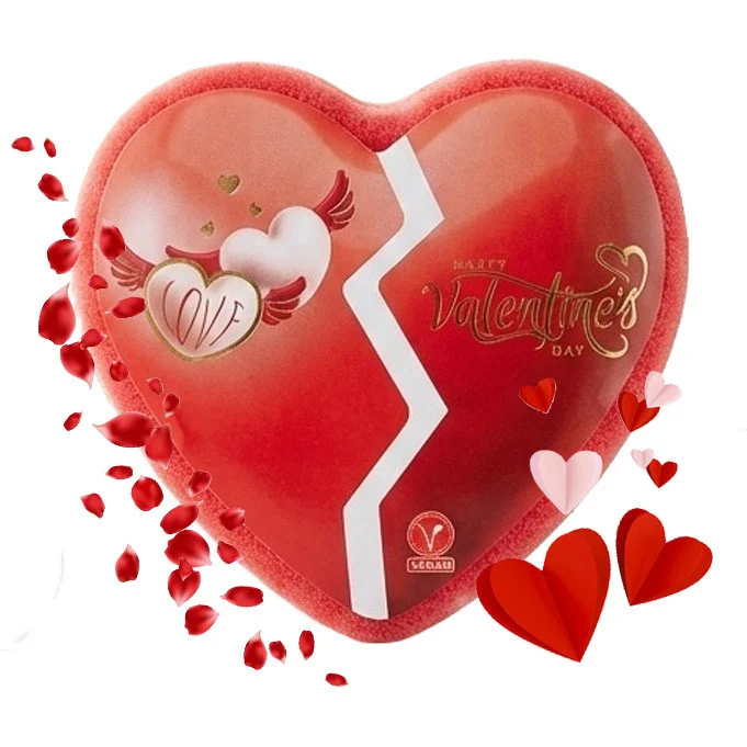 Burete de baie exfoliant Editie Ziua Indragostilor La Roma Heart Sponge, aroma dulce, senzuala si romantica, cu sapun vegan integrat, 110g, 9-13 cm, rosu vin