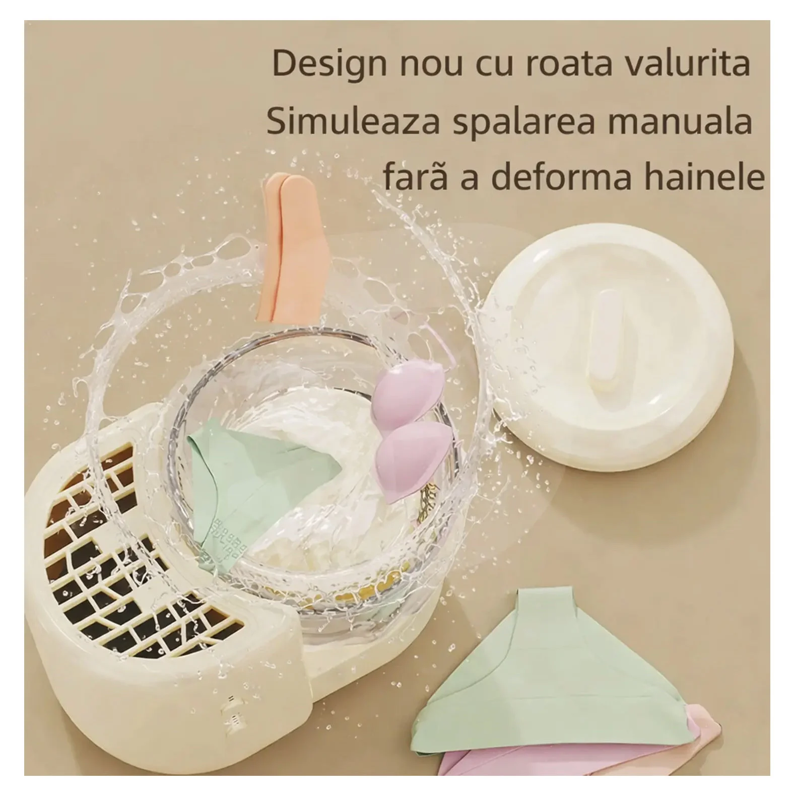 Dispozitiv 2 in 1 de curatare PureWash Duo Doty®, eficienta unei mini masini de spalat + statie dedicata curatarii pensulelor de machiaj, usor de utilizat, portabil – imagine 2