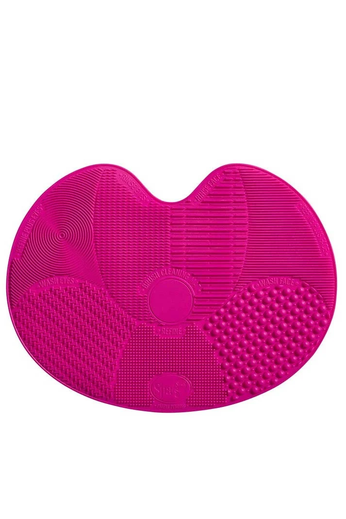 Dispozitiv de curatat pensulele de machiaj Hygeia, fabricata din silicon, utila, ventuze de prindere, multiple striatii, roz,doty 35 cm