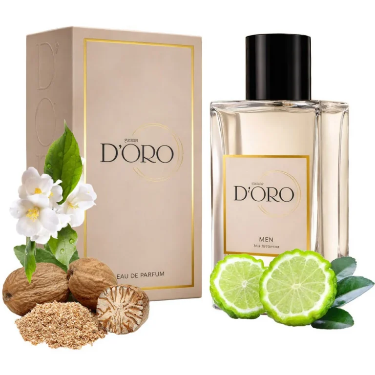 Apa de Parfum pentru barbati D'oro M131 Sic Saik, cu bergamota, nucsoara, iasomie si cedru, citric-floral-lemnos, miros elegant, clasic si atragator, 100ml
