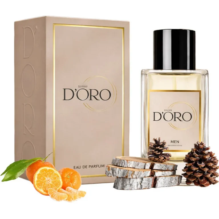 Apa de Parfum pentru barbati D'oro M4 Bosses, cu mandarine, tamaie si lemn de cedru, aromatic-lemnos, creat pentru barbatul modern, rafinat si de succes, 50ml