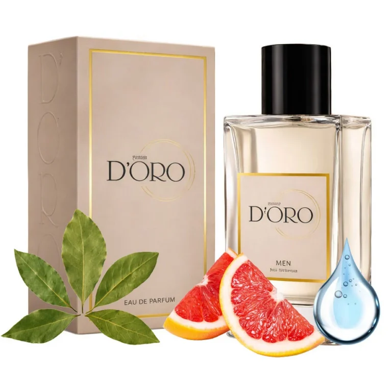 Apa de Parfum pentru barbati D'oro M65 Invincible, cu grapefruit, dafin si acorduri marine, aromatic-acvatica, miros fresh, intens cu o aroma dinamica si moderna, 100ml