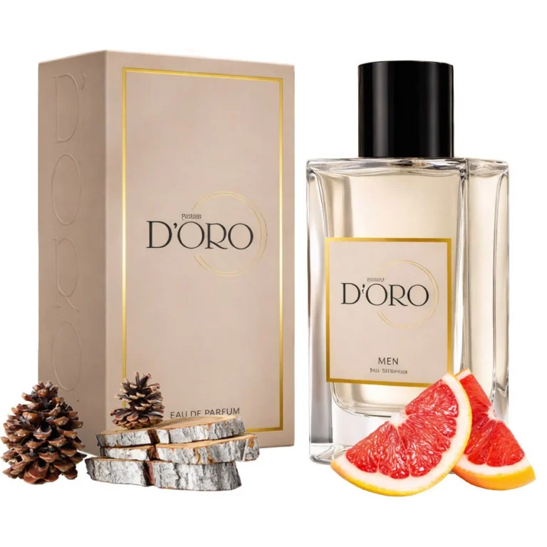 Apa de Parfum pentru barbati D'oro M83 Terra, cu grapefruit, cedru si silex, lemnos/minerala, miros proaspat, intens cu o aroma masculina distincta si naturala, 100ml