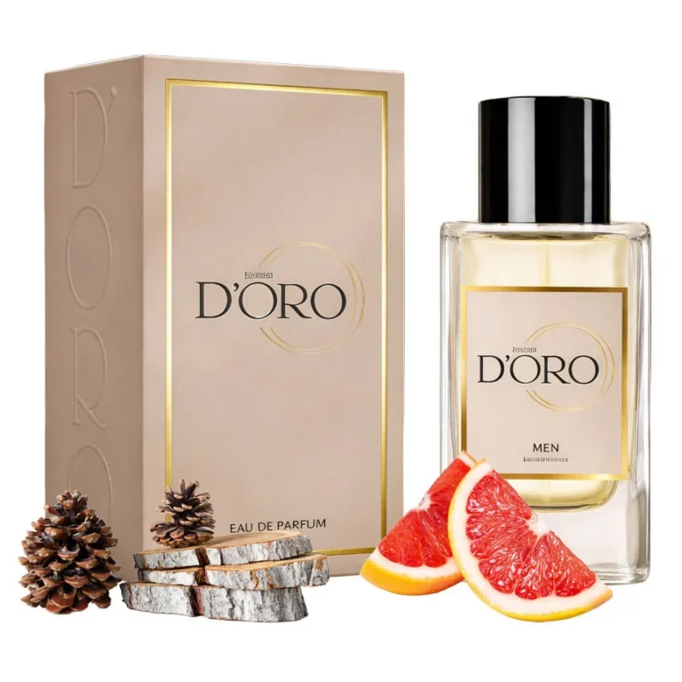 Apa de Parfum pentru barbati D'oro M83 Terra, cu grapefruit, cedru si silex, lemnos-minerala, miros proaspat, intens cu o aroma masculina distincta si naturala, 50ml