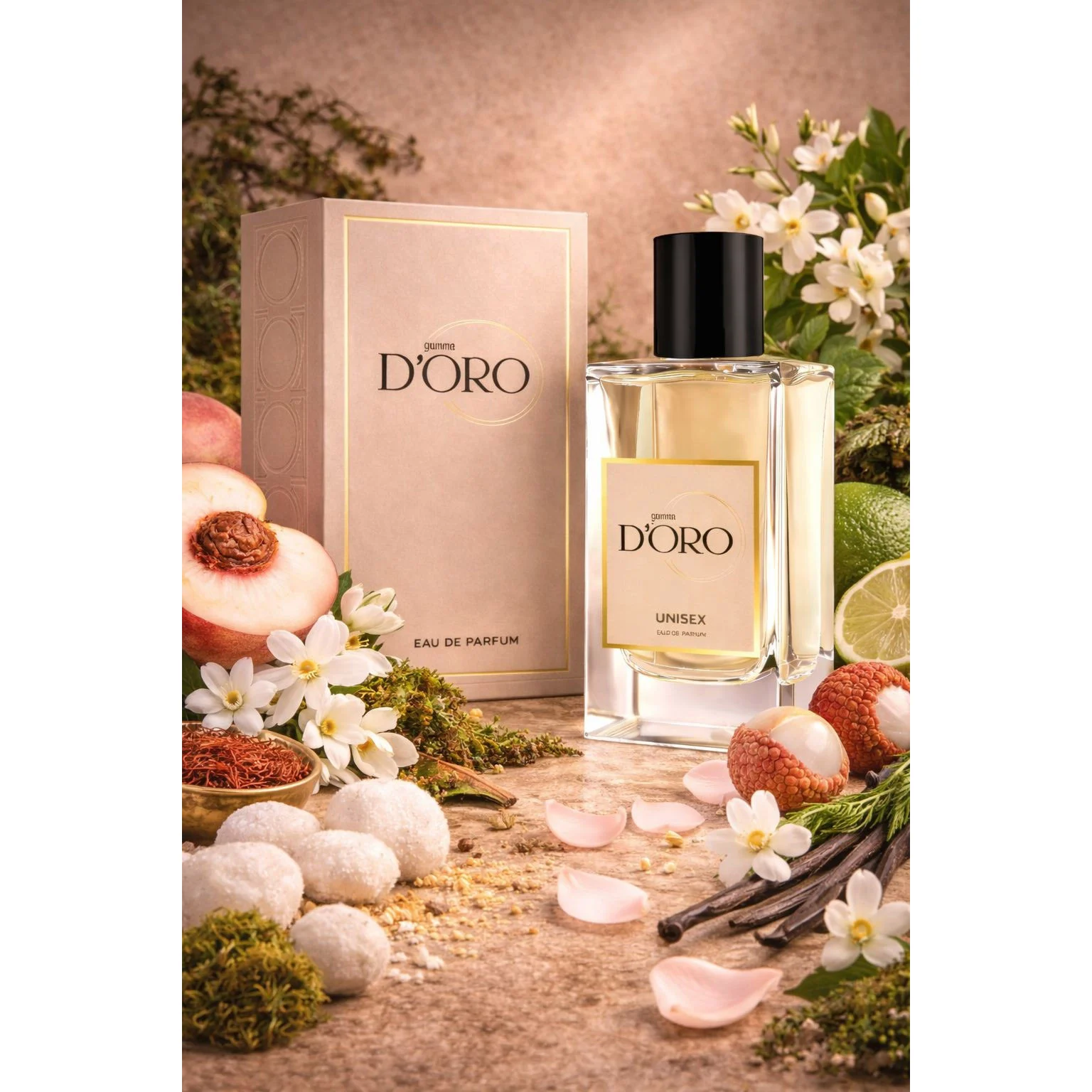 D'oro U19 Les Fleurs – Apă de parfum unisex, 50 ml – imagine 2
