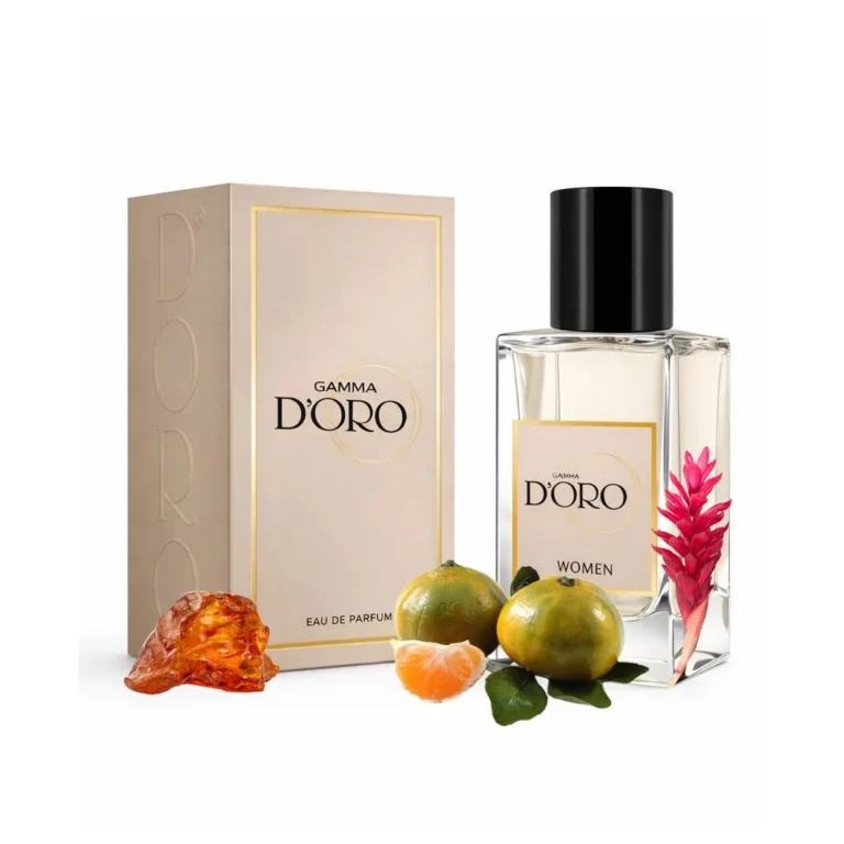 Apa de Parfum pentru femei D'oro W223 Olymp, cu mandarina verde, floare de ghimbir si ambra, oriental-florala, cu accente marine si gurmande, miros modern si captivant, 50ml
