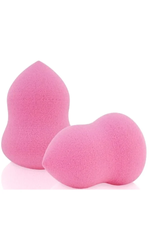 Set Bonita cu buretel cosmetic in forma de para si dispozitiv de curatare faciala, din silicon, rosu/roz pudra, Doty