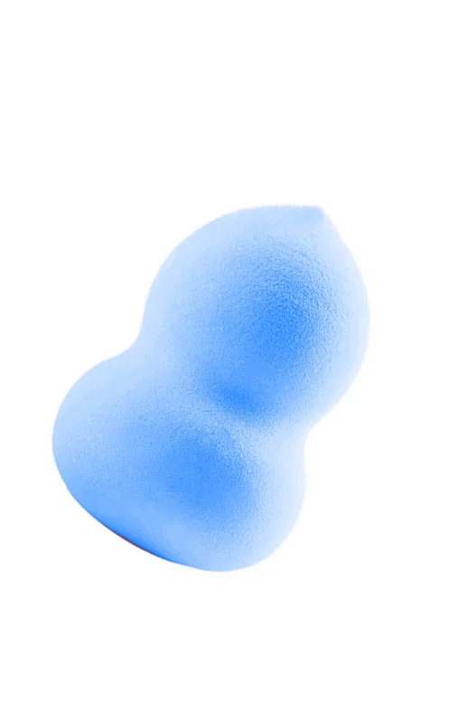 Set Bonita cu buretel cosmetic in forma de para si dispozitiv de curatare faciala, din silicon, roz/albastru, Doty