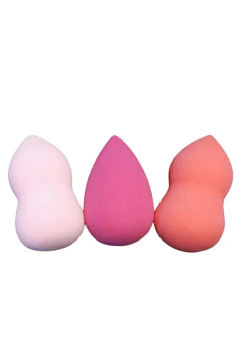 Set mini bureti make up LisaBeauty Doty®, 3 piese, aplicator fond de ten, corector, usor de folosit si curatat, forma para si lacrima, multicolor, 3 cm