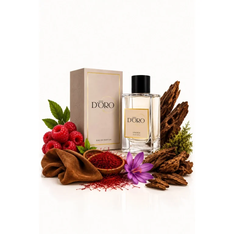 Apa de parfum unisex Gamma D'oro Niche S107 Smokey Skin, lemnos-ambrat, zmeura, sofran, piele intoarsa si note lemnoase, aroma intensa, eleganta si dominatoare, 50ml