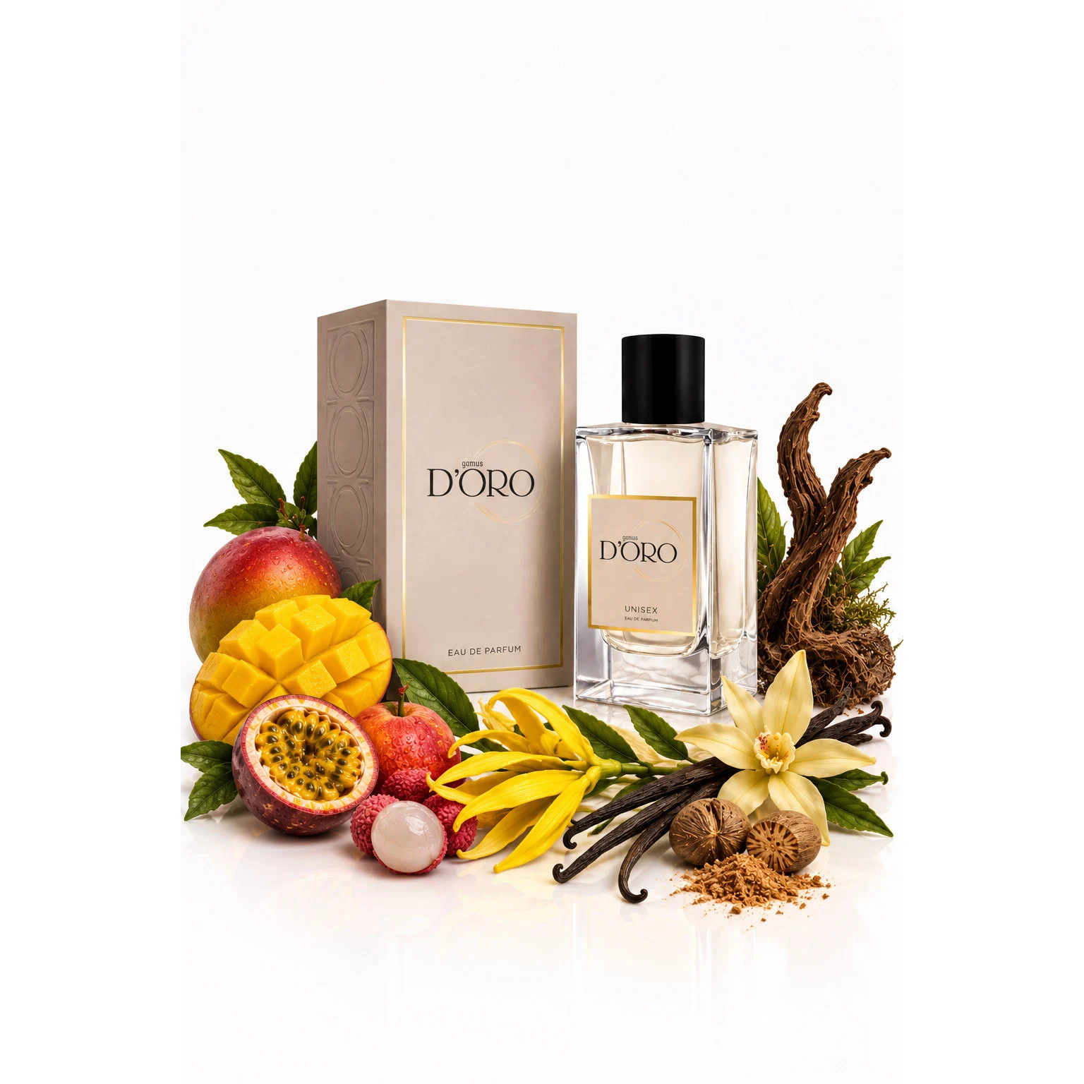 Apa de parfum unisex Gamma D'oro Niche SU1 Oprah, oriental-floral, note fructate, ylang-ylang, ambra si nucsoara, pentru persoanele atrase de aromele luxoase, aristocrate si sofisticate, 50ml