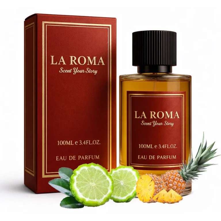 Apa de Parfum pentru barbati La Roma M-1 Aventusu, pentru barbatul carismatic, ambitios si sigur pe el, intens, persistent, chypre-fructat, cu ananas, bergamota si note lemnoase, 100ml