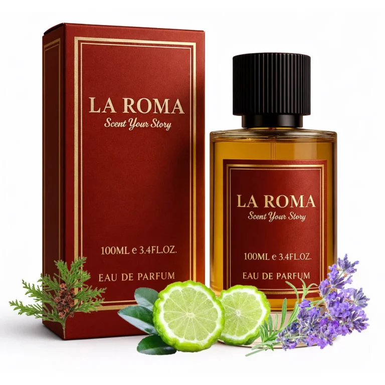 Apa de Parfum pentru barbati La Roma M-14 Berberry, cu lavanda, bergamota si cedru, aromatic-lemnos, pentru barbatul elegant, rafinat si natural, 100ml