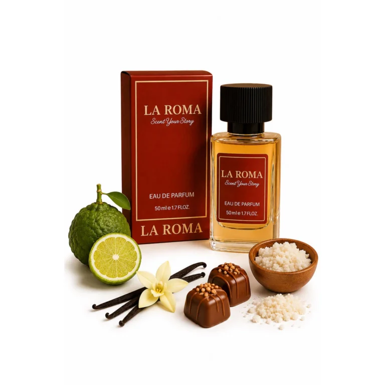 Apa de Parfum pentru barbati La Roma M-17 Alter, bergamota, vanilie, praline si mosc, oriental-vanilat, creat pentru barbatul care apreciaza luxul discret si aromele rafinate, 50ml