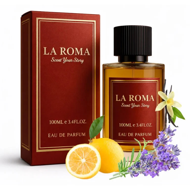 Apa de Parfum pentru barbati La Roma M-5 Fantoma, pentru barbatul modern, curajos si memorabil, miros intens, persistent, aromatic/fougere, cu citrice, lavanda si vanilie, 100ml