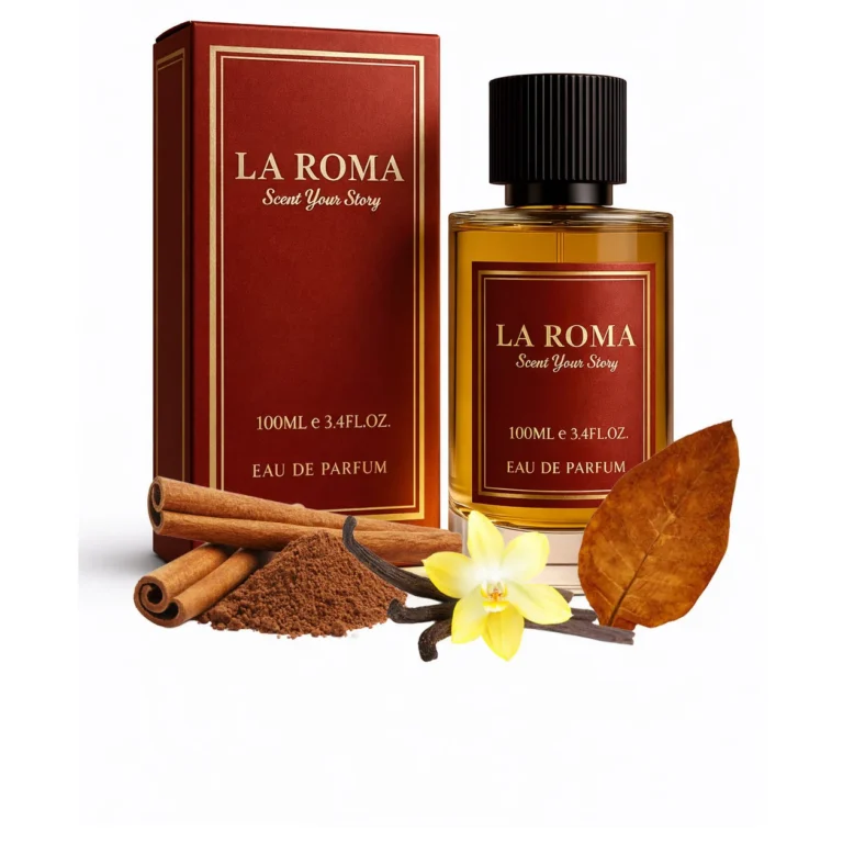 Apa de Parfum pentru barbati La Roma M-9 Bold Intense, pentru barbatul puternic, asumat si seducator, oriental/condimentat, scortisoara, tabac si vanilie, 100ml
