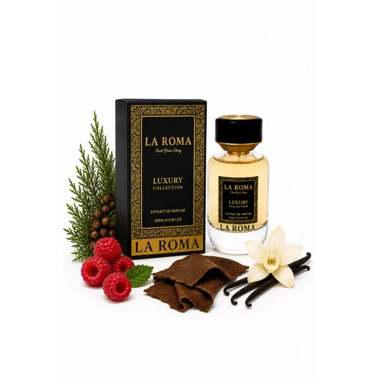 Parfum unisex La Roma Scent Your Story Luxury A-11 London Fragrance, oriental-floral, chiparos, zmeura, piele si vanilie, pentru persoanele care apreciaza aromele rafinate, cu personalite, 100ml