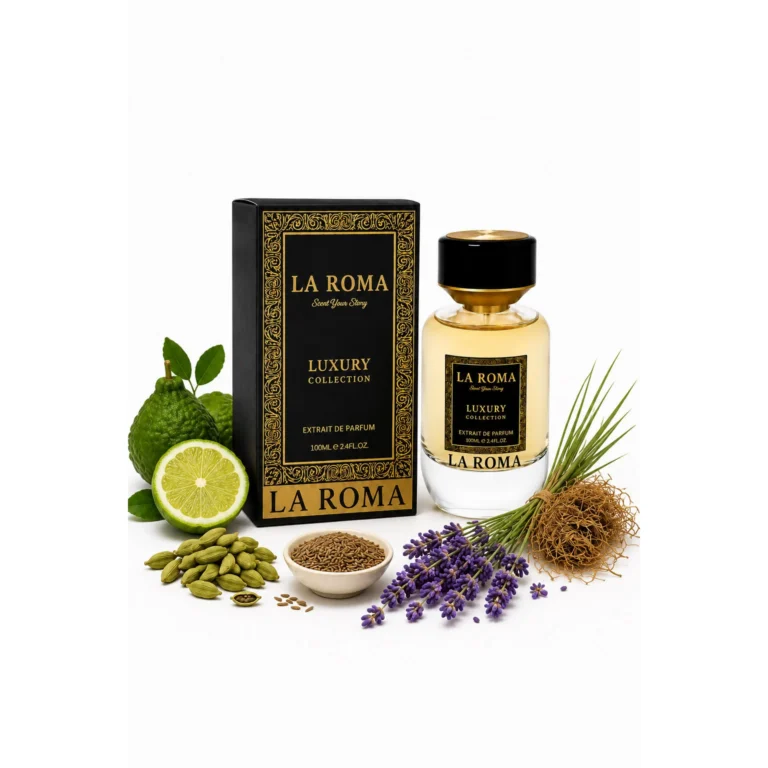 Parfum pentru barbati La Roma Scent Your Story Luxury A-8 La Nuitte, oriental-condimentat, cardamon, bergamota, lavanda, vetiver si chimen, elegant, rafinat si seducator, 100ml