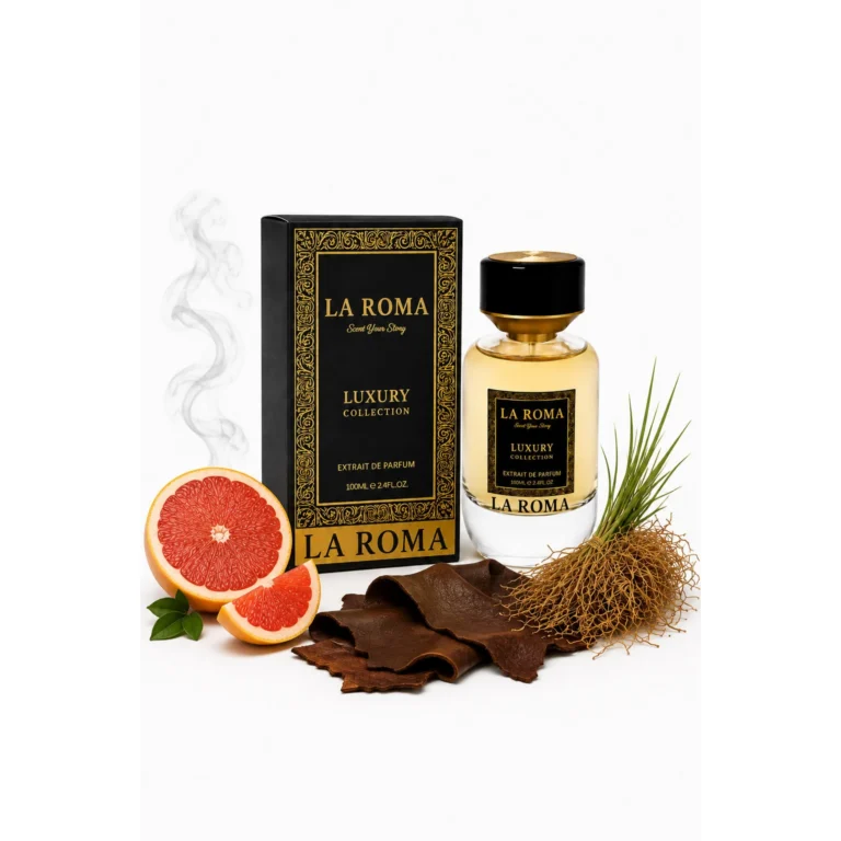 Parfum unisex La Roma Scent Your Story Luxury A-9 Intens Leather, oriental-lemnos, grapefruit, fum, piele si vetiver, intens, sofisticat si cu o personalitate puternica, 100ml