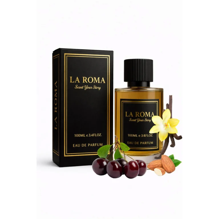 Apa de Parfum La Roma U-1 Cherries, Unisex, cu cirese amare, migdale si vanilie, oriental-gurmand, persistent si intens, seducator, memorabil, 100ml