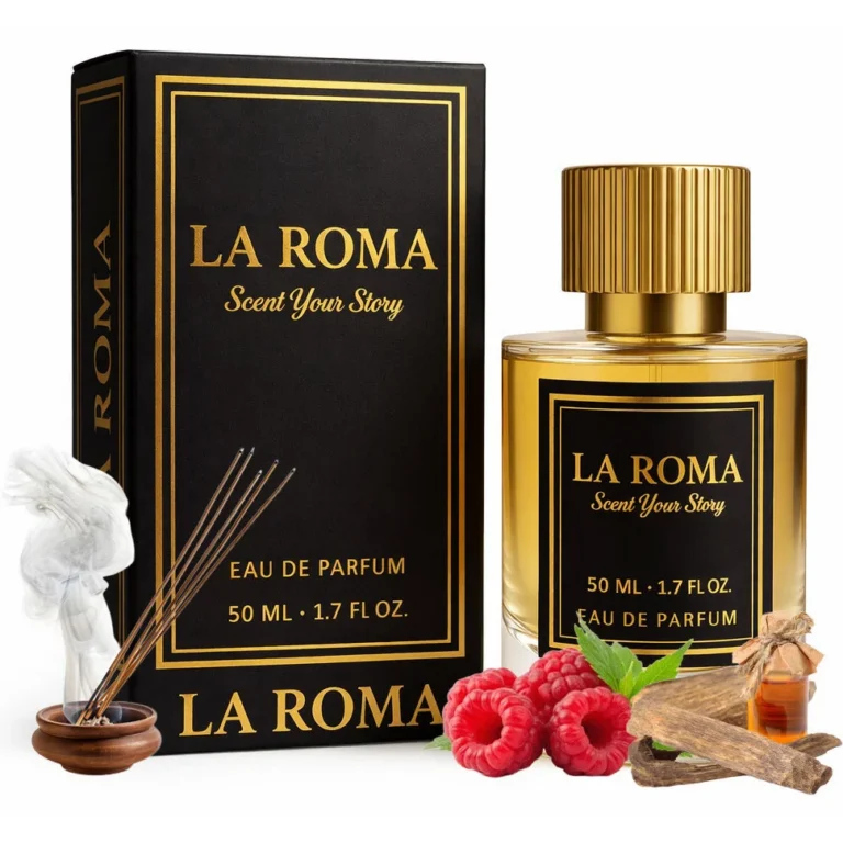 Apa de Parfum La Roma U-11 Nomade, Unisex, cu oud, zmeura si tamaie, oriental-lemnos, persistent, miros intens, misterios, puternic si memorabil, 50ml