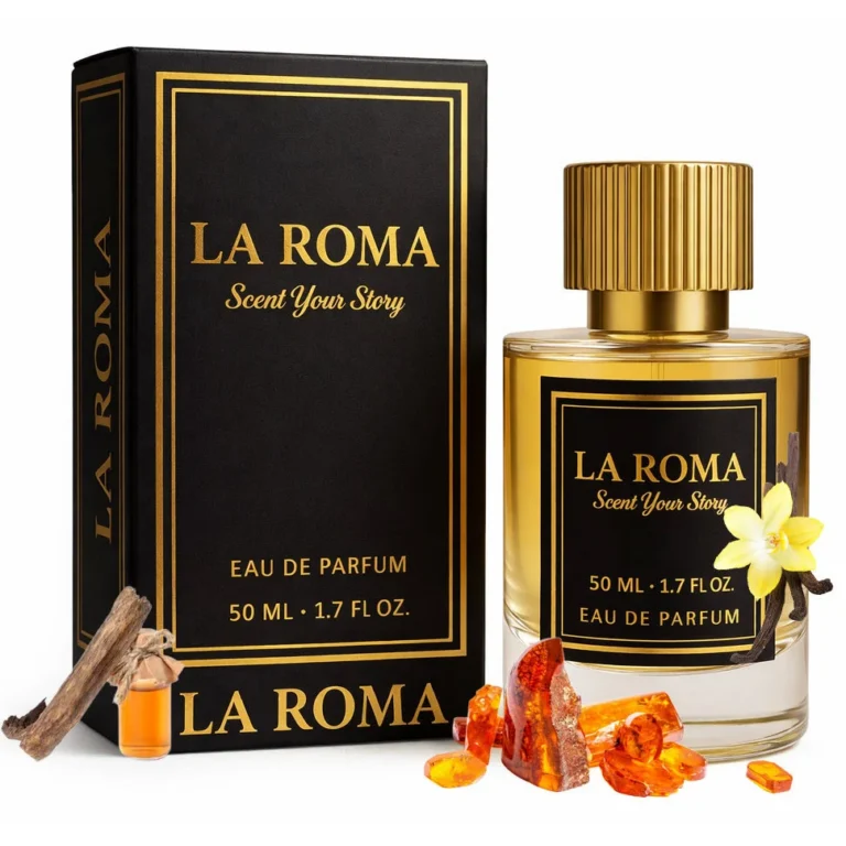 Apa de Parfum La Roma U-15 Calamat, Unisex, cu vanilie, oud si ambra, oriental-lemnos, persistent, miros intens si luxos care transmite eleganta si putere, 50ml