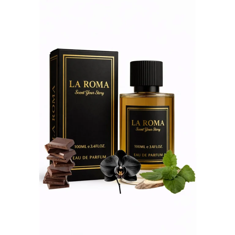Apa de Parfum La Roma U-2 Black Scent, Unisex, cu orhidee, patchouli si ciocolata, oriental-floral, persistent si misterios, pentru cei opulenti si sofisticati, 100ml