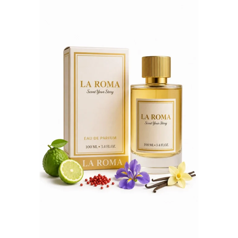 Apa de Parfum pentru femei La Roma W-17 Frame, bergamota, piper roz, iris si vanilie, elegant, modern si rafinat, floral-lemnos-ambrat, miros persistent si memorabil, 100ml