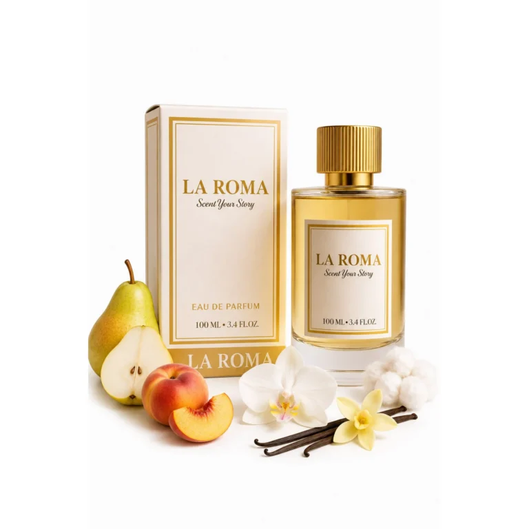 Apa de Parfum pentru femei La Roma W-18 Ador, para, piersica, orhidee, vanilie, floral-fructat, siaj delicat dar persistent, 100ml