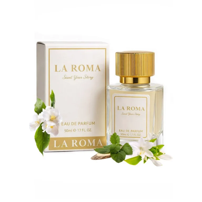 Apa de Parfum pentru femei La Roma W-4 Interdiction, cu tuberoza, iasomie, patchouli, floral-lemnos, creat pentru femeia sofisticata, indrazneata si magnetica, 50ml