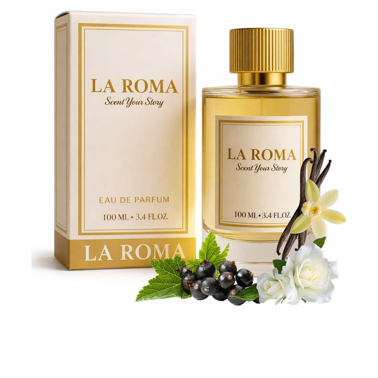 Apa de Parfum pentru femei La Roma W-9 Yes, cu coacaze negre, tradanfir si vanilie, chypre-fructat, creat pentru femeia eleganta, moderna si rafinta, 100ml