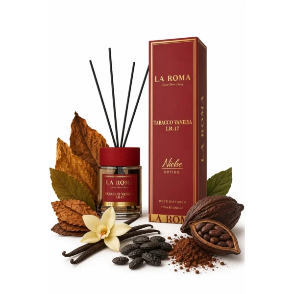 Odorizant de camera cu bete La Roma nisa LR-17 Tabacco Vanilya, 120ml