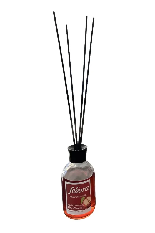 Odorizant de camera Febora Scent, aroma mar copt, 100 ml, sticla transparenta, betisoare ratan