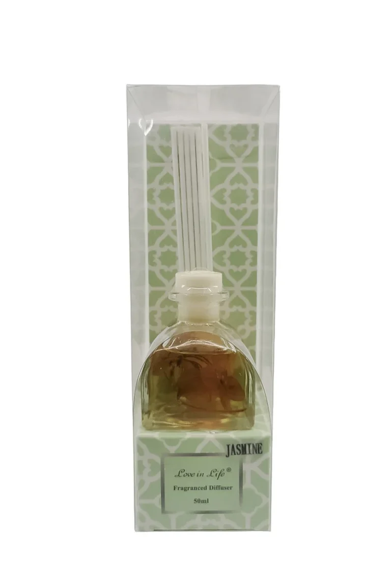 Odorizant de camera Love is Life Mandala Scent, aroma iasomie, 50 ml, sticla transparenta, betisoare incluse, Doty®️