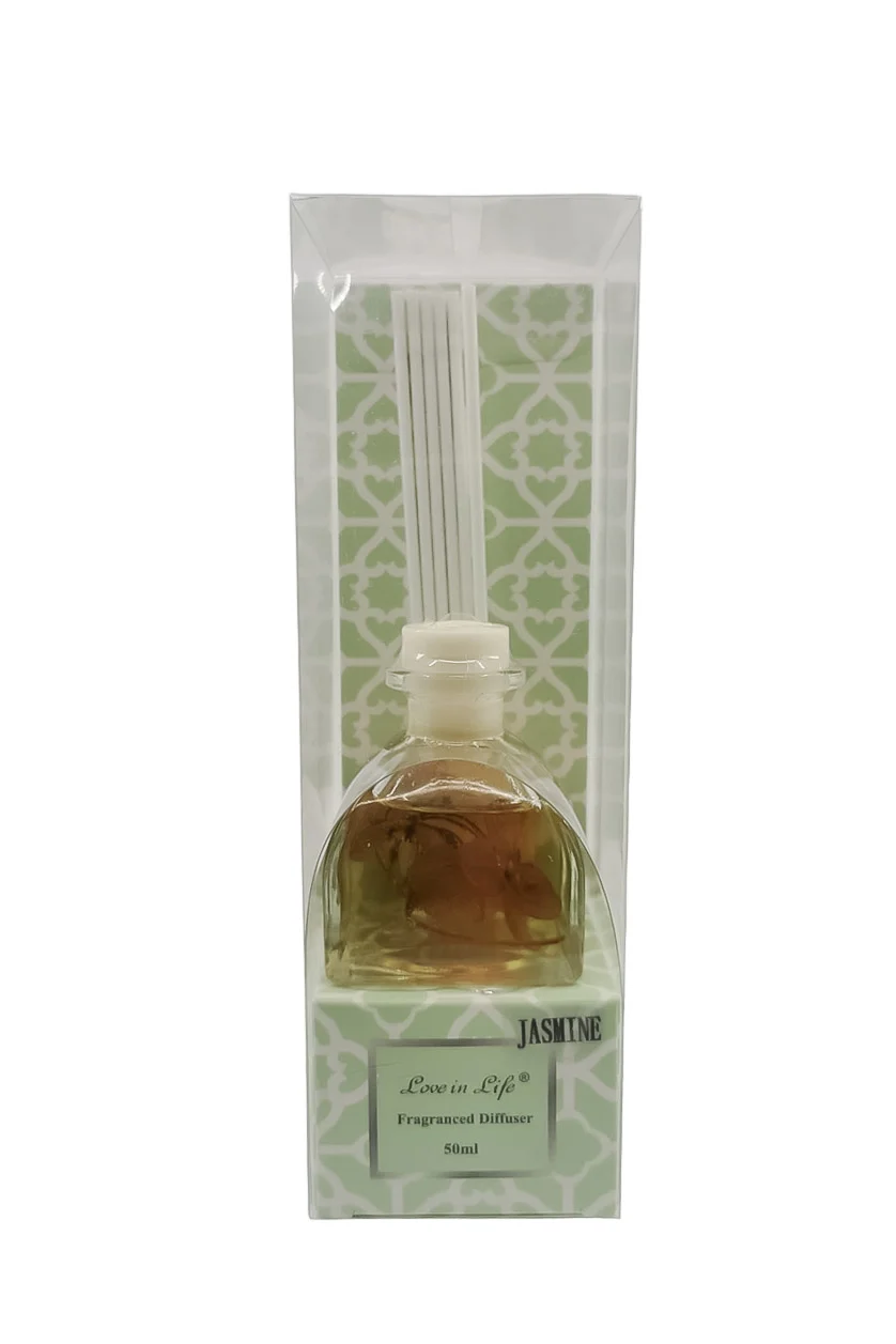 Odorizant de camera Love is Life Mandala Scent, aroma iasomie, 50 ml, sticla transparenta, betisoare incluse, Doty®️