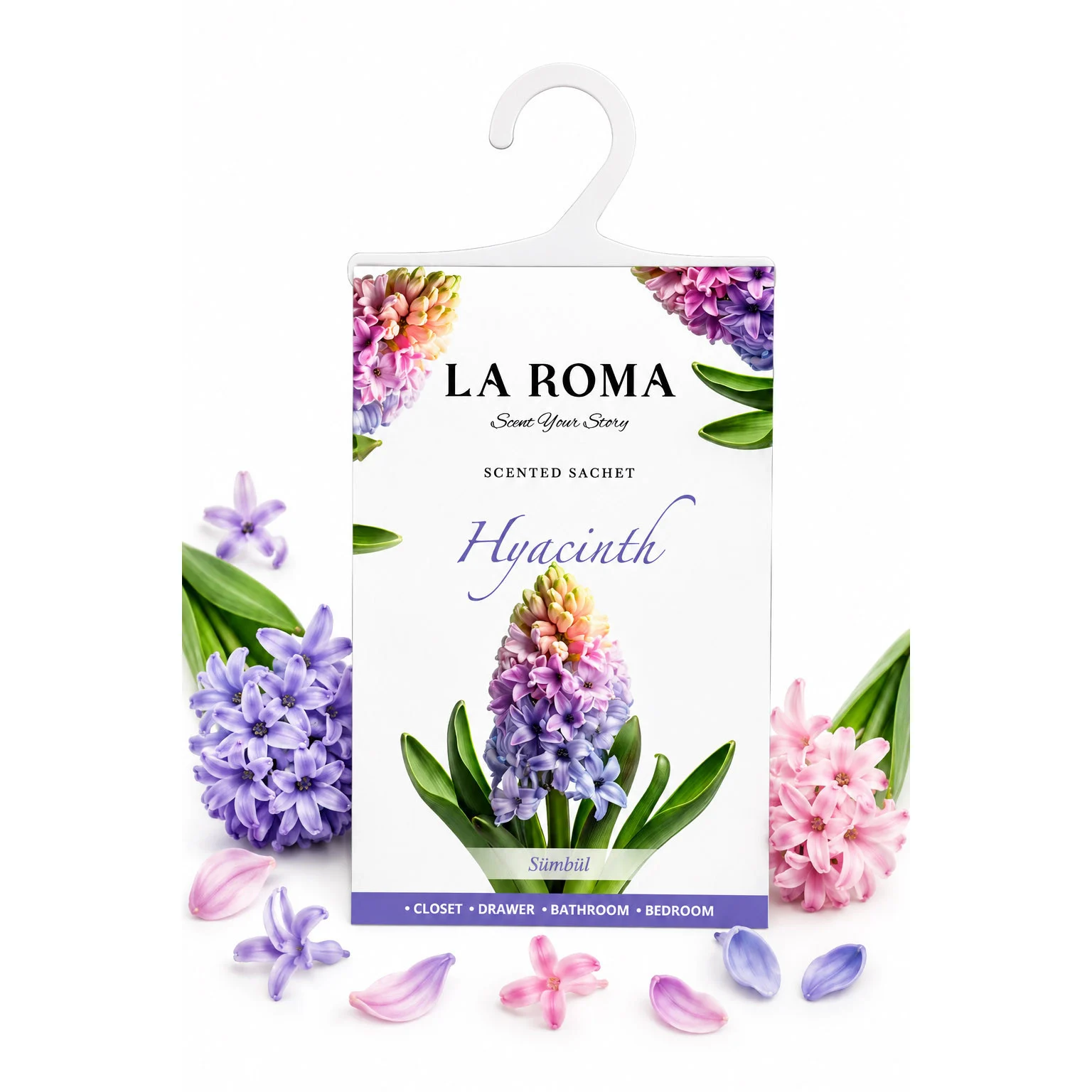 Odorizant solid La Roma Hyacinth, saculet parfumat, floral, 150g