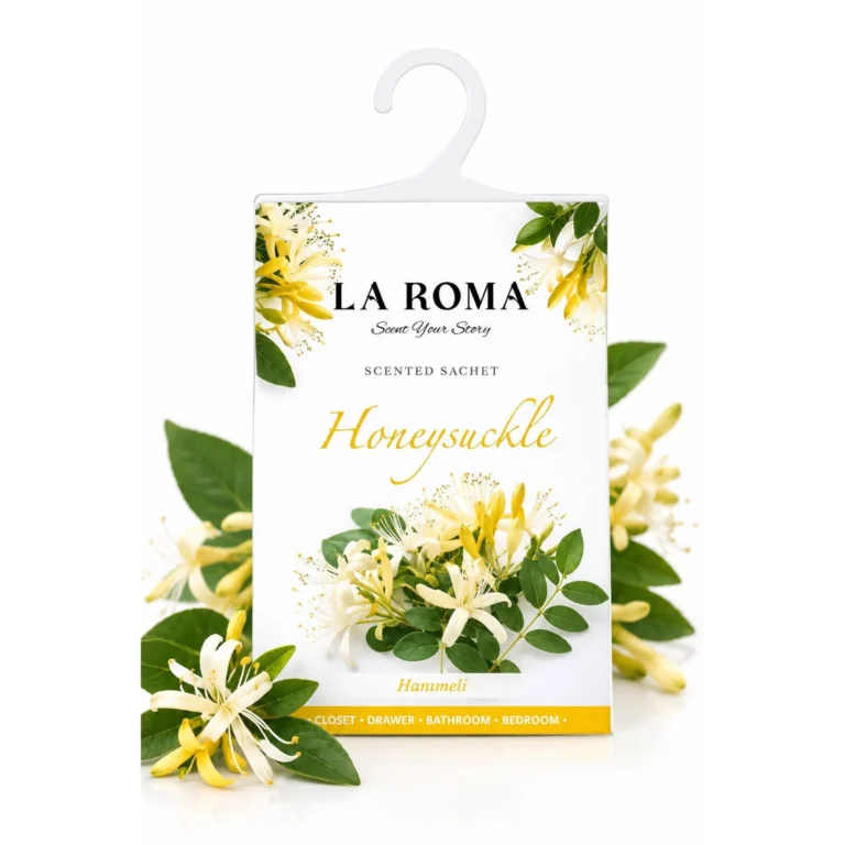 Odorizant solid universal La Roma Honeysuckle, saculet parfumat, miros de caprifoi, aroma florala, naturala si usor dulceaga, ideal pentru dressing, baie sau camera