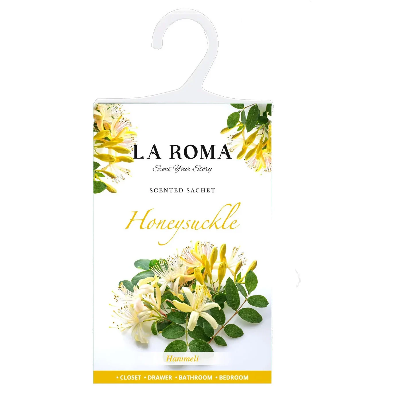 Odorizant solid universal La Roma Honeysuckle, saculet parfumat, miros de caprifoi, aroma florala, naturala si usor dulceaga, ideal pentru dressing, baie sau camera – imagine 3