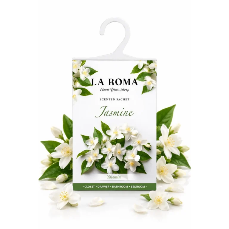 Odorizant solid universal La Roma Jasmine, saculet parfumat, miros de iasomie, aroma florala, senzuala si eleganta, ideal pentru dressing, baie sau camera