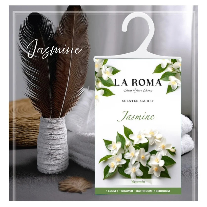 Odorizant solid universal La Roma Jasmine, saculet parfumat, miros de iasomie, aroma florala, senzuala si eleganta, ideal pentru dressing, baie sau camera – imagine 3