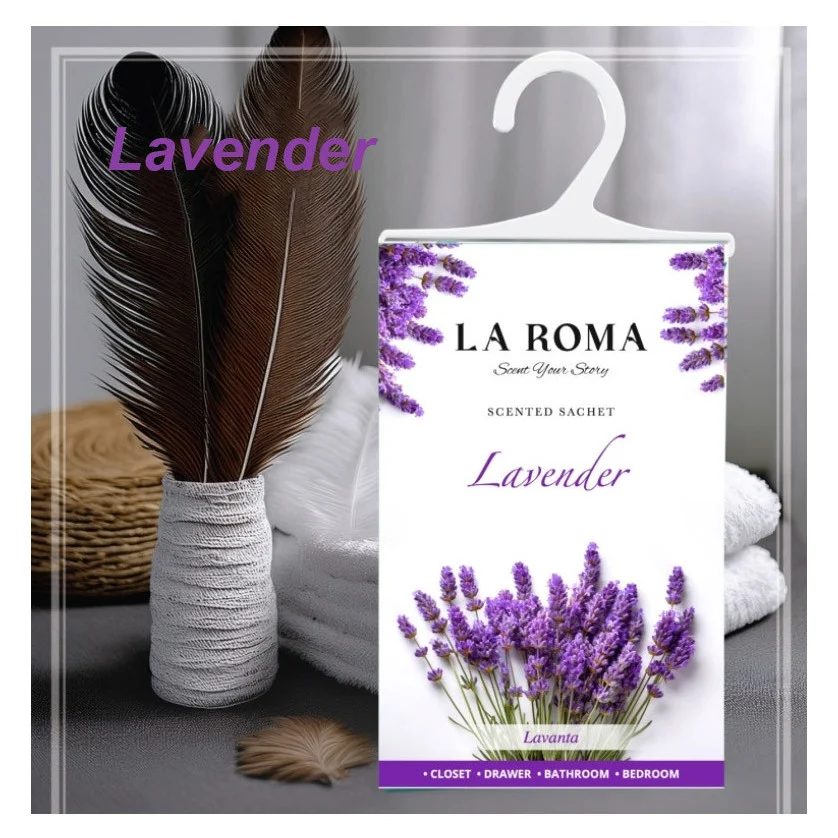 Odorizant solid universal La Roma Lavender, saculet parfumat, pentru cei care iubesc aromele florale, curate si relaxante, ideal pentru dressing, baie sau camera – imagine 2