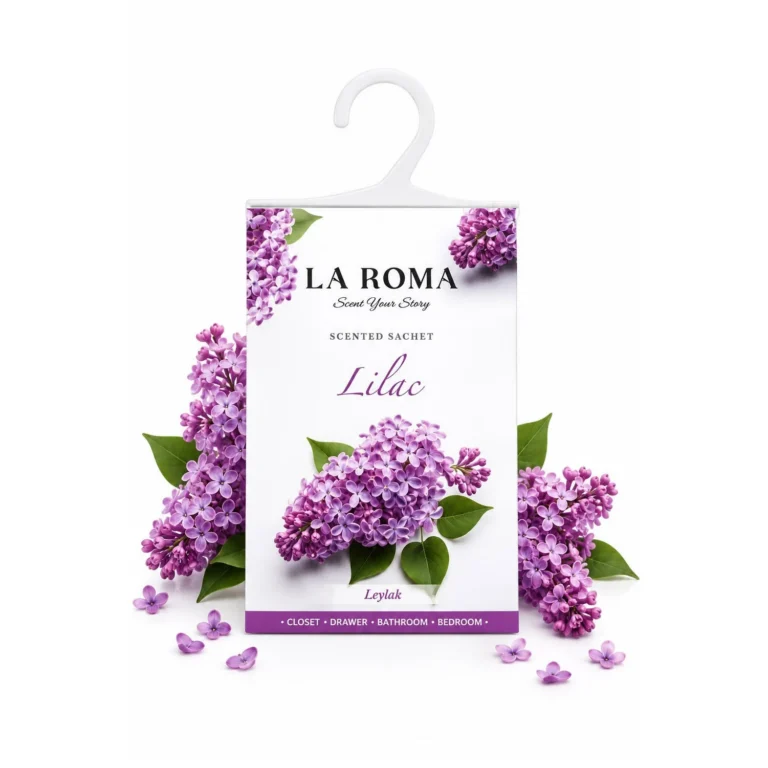 Odorizant solid universal La Roma Lilac, saculet parfumat, miros de liliac, aroma proaspata, florala si delicata, ideal pentru dressing, baie sau camera